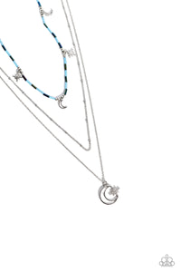 Constant as the Stars - Blue and Silver Necklace- Paparazzi Accessories