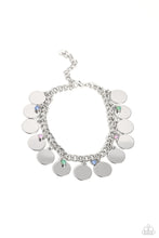 Load image into Gallery viewer, Dreamy Discs - Multicolored Silver Bracelet- Paparazzi Accessories