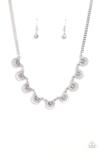 Grandiose Grace - Blue and Silver Necklace- Paparazzi Accessories