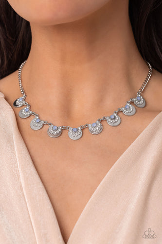 Grandiose Grace - Blue and Silver Necklace- Paparazzi Accessories