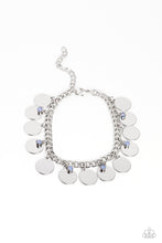 Load image into Gallery viewer, Dreamy Discs - Blue and Silver Bracelet- Paparazzi Accessories