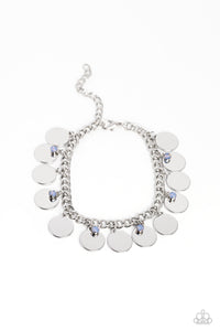 Dreamy Discs - Blue and Silver Bracelet- Paparazzi Accessories