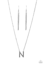 Load image into Gallery viewer, Leave Your Initials - Silver Necklace - Letter N- Paparazzi Accessories