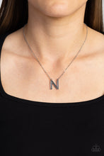 Load image into Gallery viewer, Leave Your Initials - Silver Necklace - Letter N- Paparazzi Accessories