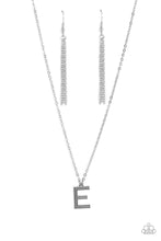 Load image into Gallery viewer, Leave Your Initials - Silver Necklace- Letter E- Paparazzi Accessories