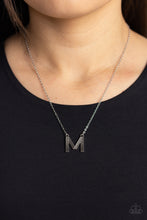 Load image into Gallery viewer, Leave Your Initials - Silver Necklace - Letter M- Paparazzi Accessories