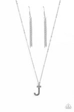 Load image into Gallery viewer, Leave Your Initials - Silver Necklace - Letter J- Paparazzi Accessories