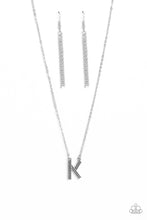 Load image into Gallery viewer, Leave Your Initials - Silver Necklace - Letter K- Paparazzi Accessories