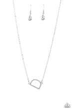 Load image into Gallery viewer, INITIALLY Yours - D - White and Silver Necklace- Paparazzi Accessories