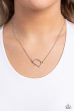 Load image into Gallery viewer, INITIALLY Yours - D - White and Silver Necklace- Paparazzi Accessories