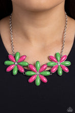 Load image into Gallery viewer, Bodacious Bouquet - Green and Pink Necklace- Paparazzi Accessories