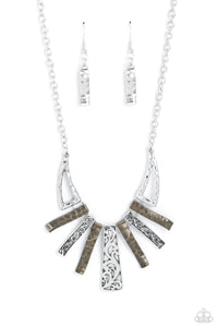 Paisley Pastime - Multi-toned Silver Necklace- Paparazzi Accessories