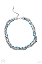 Load image into Gallery viewer, A Pop of Color - Blue and Silver Necklace- Paparazzi Accessories
