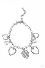 Load image into Gallery viewer, GLOW Your Heart - White and Silver Bracelet- Paparazzi Accessories