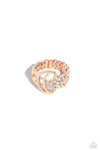 Stargazing Style - Multicolored Rose Gold Ring- Paparazzi Accessories