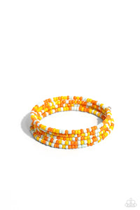 Coiled Candy - Yellow Bracelet- Paparazzi Accessories