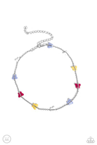 FLYING in Wait - Multicolored Silver Necklace- Paparazzi Accessories