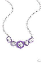 Load image into Gallery viewer, Evolving Elegance - Purple and Silver Necklace- Paparazzi Accessories