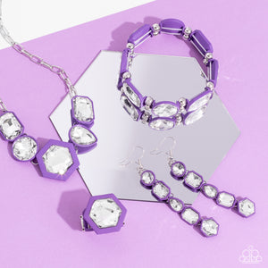 Evolving Elegance - Purple and Silver Necklace- Paparazzi Accessories