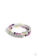 Load image into Gallery viewer, Just SASSING Through - Multicolored Silver Bracelet- Paparazzi Accessories