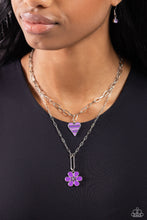 Load image into Gallery viewer, Childhood Charms - Purple and Silver Necklace- Paparazzi Accessories