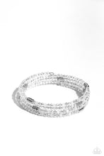 Load image into Gallery viewer, Dreamy Debut - White and Silver Bracelet- Paparazzi Accessories