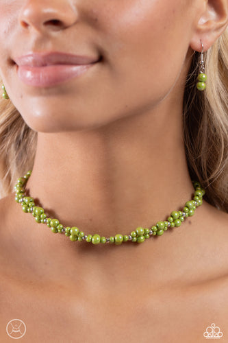 Dreamy Duchess - Green Necklace- Paparazzi Accessories