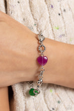 Load image into Gallery viewer, I Can Feel Your Heartbeat - Multicolored Silver Bracelet- Paparazzi Accessories