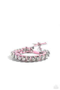 The Next Big STRING - Pink and Silver Bracelet- Paparazzi Accessories