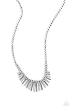 Load image into Gallery viewer, FLARE to be Different - White and Gunmetal Necklace- Paparazzi Accessories