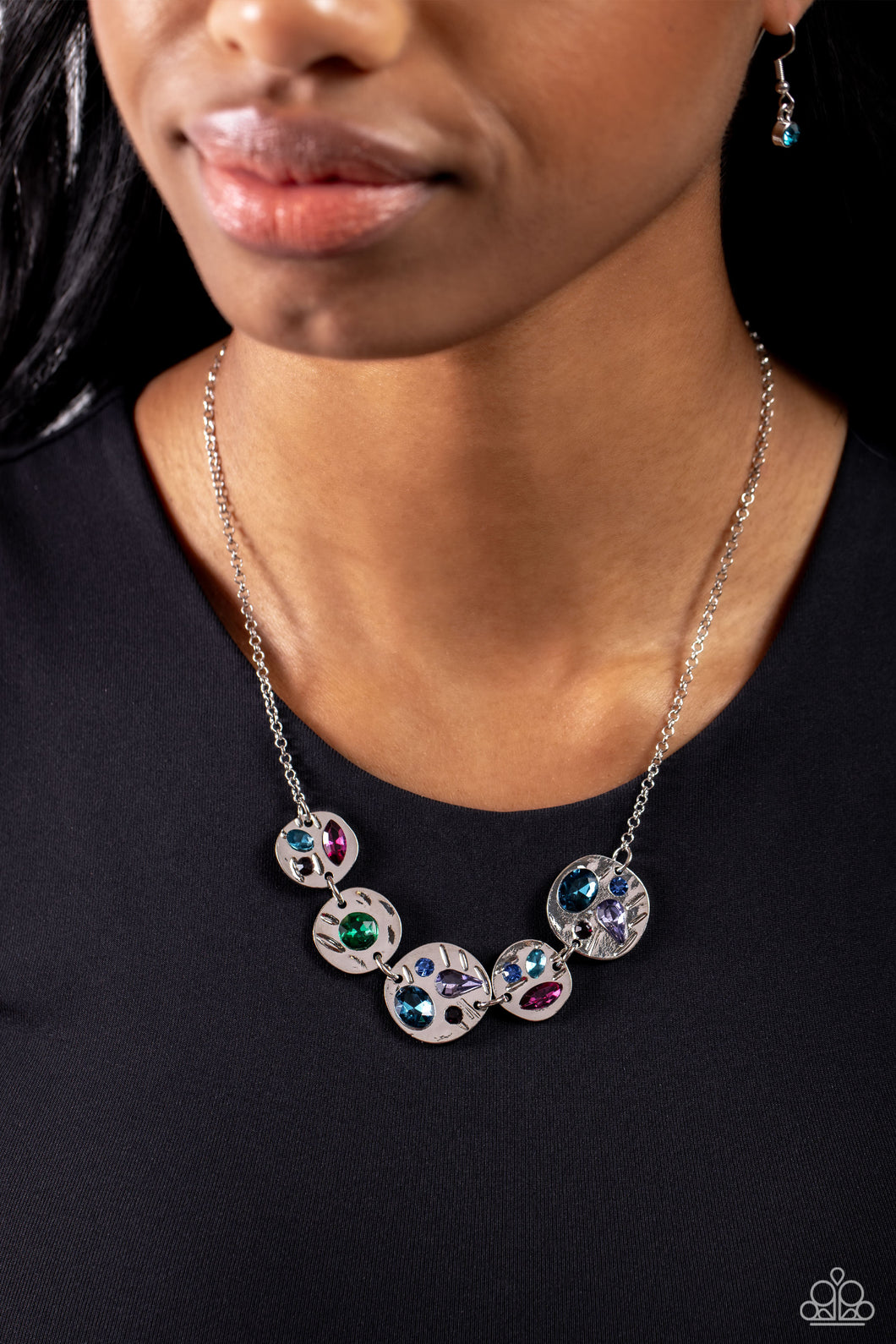 Handcrafted Honor - Multicolored Silver Necklace- Paparazzi Accessories