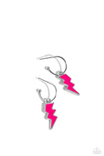 Load image into Gallery viewer, Lightning Limit - Pink and Silver Earrings- Paparazzi Accessories