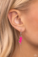 Load image into Gallery viewer, Lightning Limit - Pink and Silver Earrings- Paparazzi Accessories