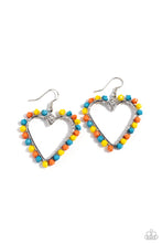 Load image into Gallery viewer, Fun-Loving Fashion - Yellow and Silver Earrings- Paparazzi Accessories