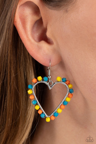 Fun-Loving Fashion - Yellow and Silver Earrings- Paparazzi Accessories