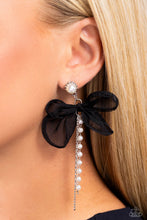 Load image into Gallery viewer, High-Class Heiress - Black and White Earrings- Paparazzi Accessories