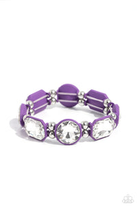 Transforming Taste - Purple and Silver Bracelet- Paparazzi Accessories