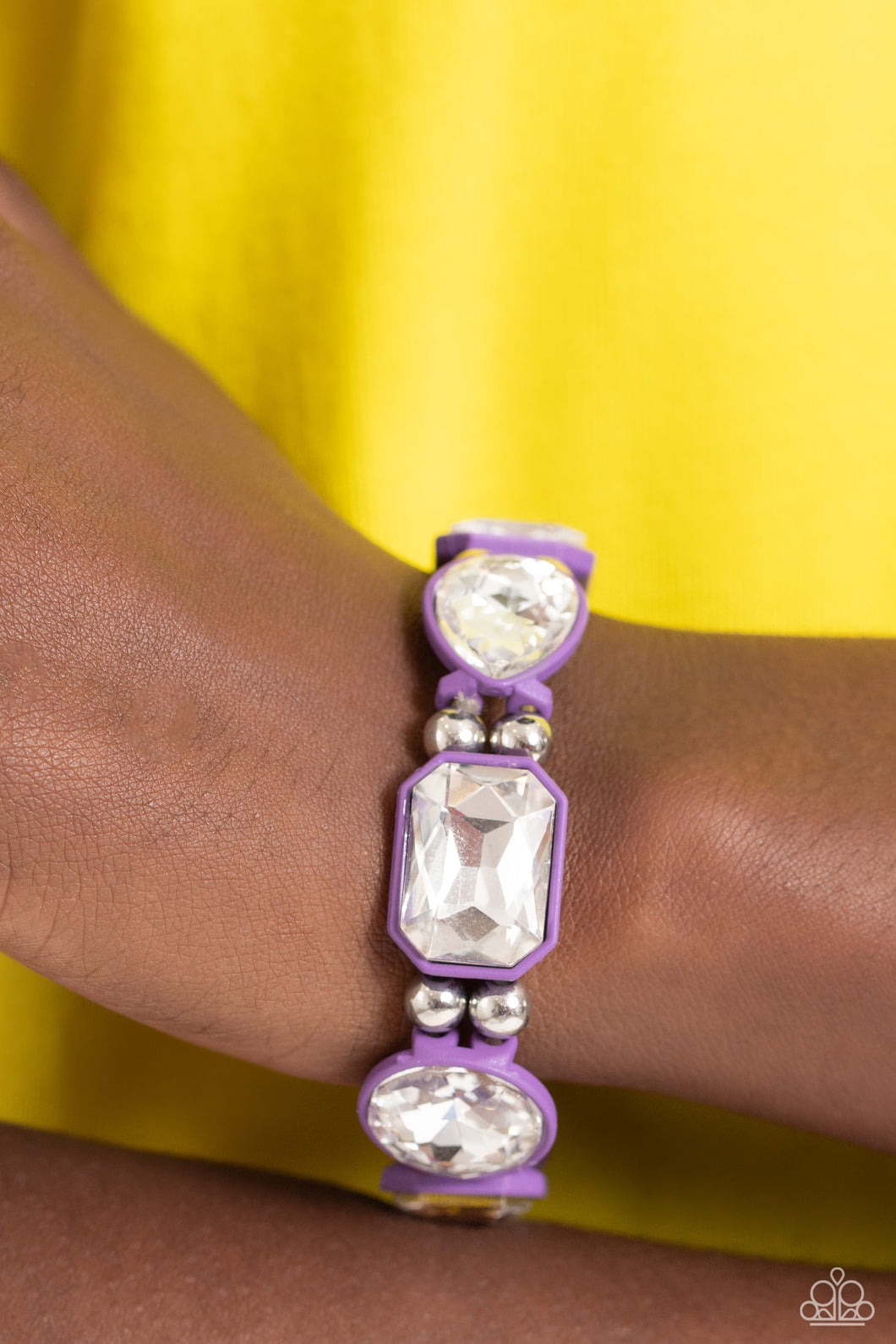 Transforming Taste - Purple and Silver Bracelet- Paparazzi Accessories