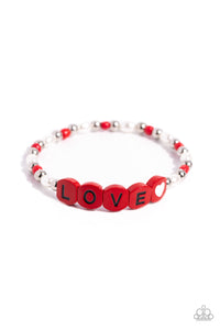Love Language - Red and White Bracelet- Paparazzi Accessories