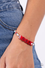 Load image into Gallery viewer, Love Language - Red and White Bracelet- Paparazzi Accessories