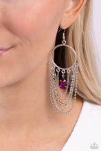 Load image into Gallery viewer, Cascading Clash - Multicolored Silver Earrings- Paparazzi Accessories