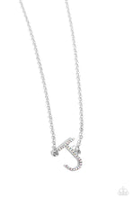 Load image into Gallery viewer, INITIALLY Yours - J - Multicolored Silver Necklace- Paparazzi Accessories