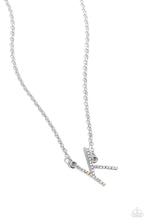 Load image into Gallery viewer, INITIALLY Yours - K - Multicolored Silver Necklace- Paparazzi Accessories