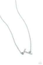 Load image into Gallery viewer, INITIALLY Yours - T - Multicolored Silver Necklace- Paparazzi Accessories