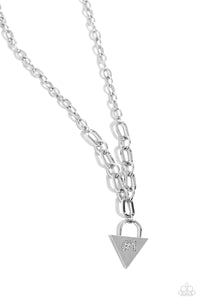 Your Number One Follower - White and Silver Necklace- Paparazzi Accessories