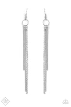 Load image into Gallery viewer, 7 Days A SLEEK- White and Silver Earrings- Paparazzi Accessories