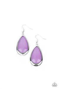 A World To SEER- Purple and Silver Earrings- Paparazzi Accessories