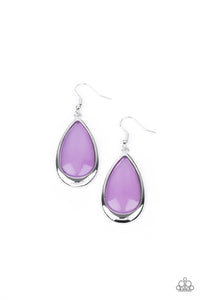 A World To SEER- Purple and Silver Earrings- Paparazzi Accessories