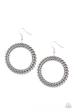 Load image into Gallery viewer, Above The Rims- Silver Earrings- Paparazzi Accessories