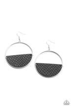 Load image into Gallery viewer, Animal Aesthetic- Black and Silver Earrings- Paparazzi Accessories